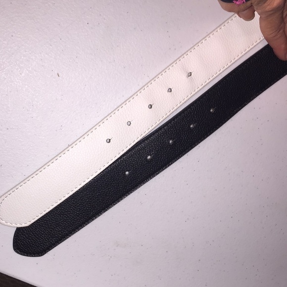 VEGAN BELT BUNDLE -black & white - 1.5 “ W x 40” L - Picture 4 of 5